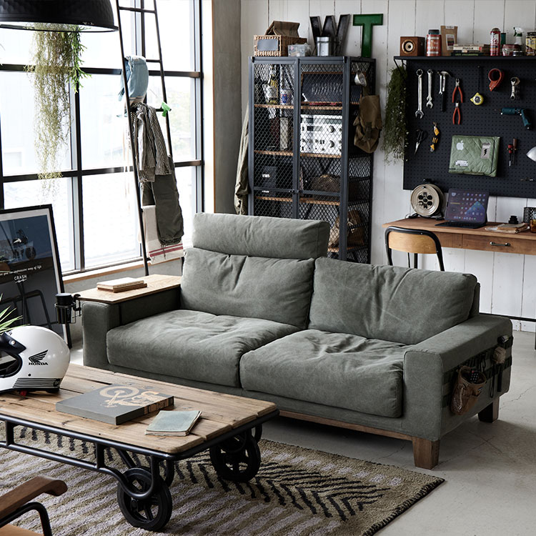 クラッシュゲート バレットソファ オットマン キャンバスグリーン 楽天市場】【公式】【10/4 20時~P10倍!さらにP2倍】ソファ 2人