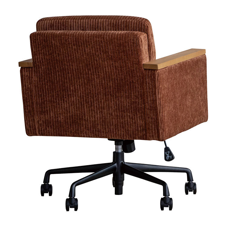 バレルデスクチェア [OAK-LBR/JACQUARD-MOCHA BR]｜チェア/スツール  