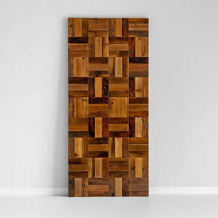 マテリアテーブル：天板杉古材チェス柄