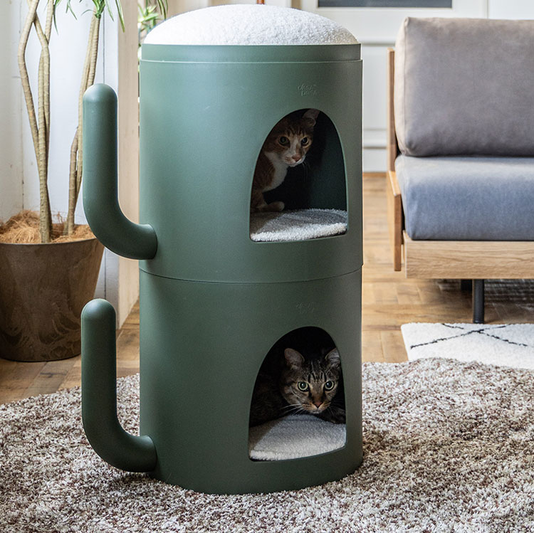 サボリーキャットタワー：2段＋TOPクッション