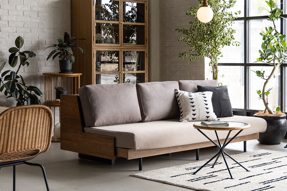 テリーサイドテーブル+ハスキーソファベッド