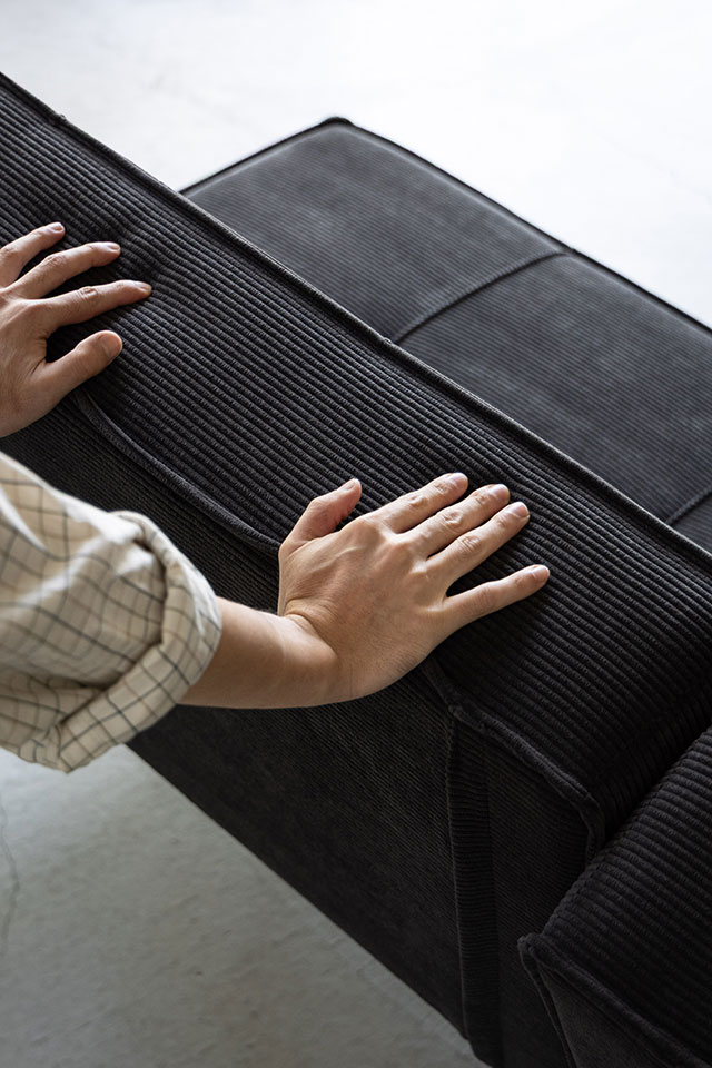 フレットソファベッド：機能説明：リクライニングの方法