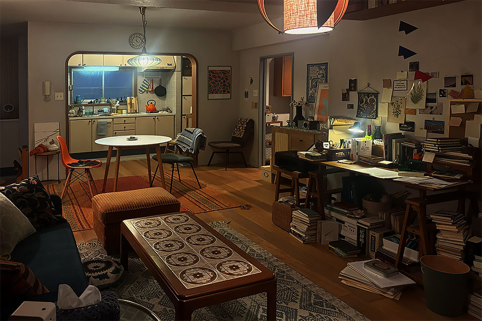 ドラマ美術協力「冬のなんかさ、春のなんかね」セット写真