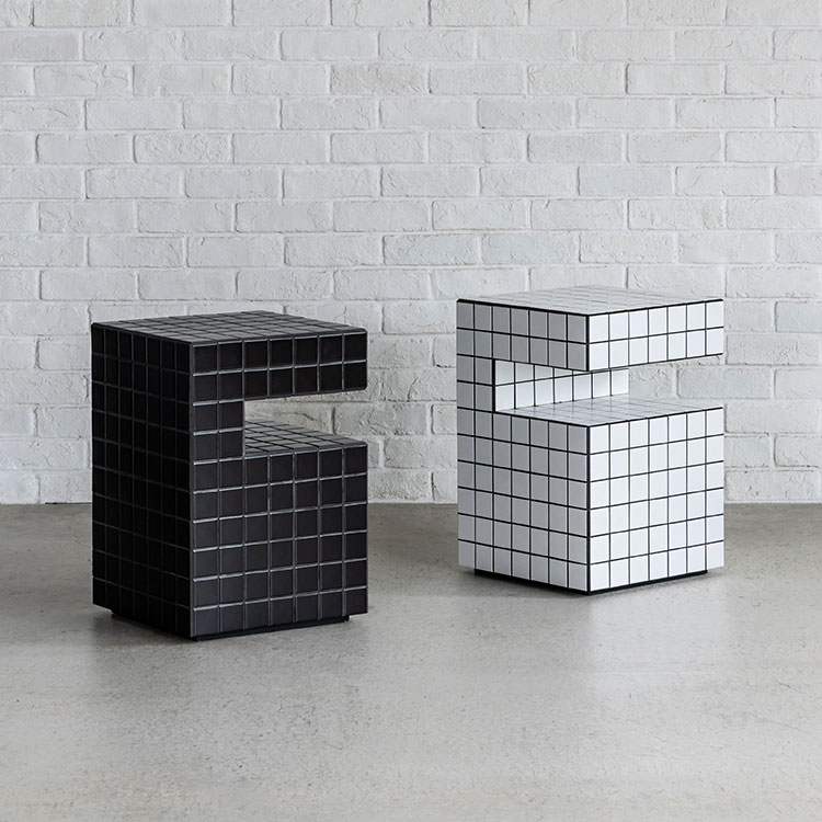 テラサイドテーブル（コの字型）